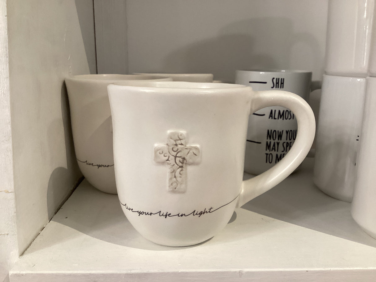 11430 Ceramic Faith Mug w/ Cross gift