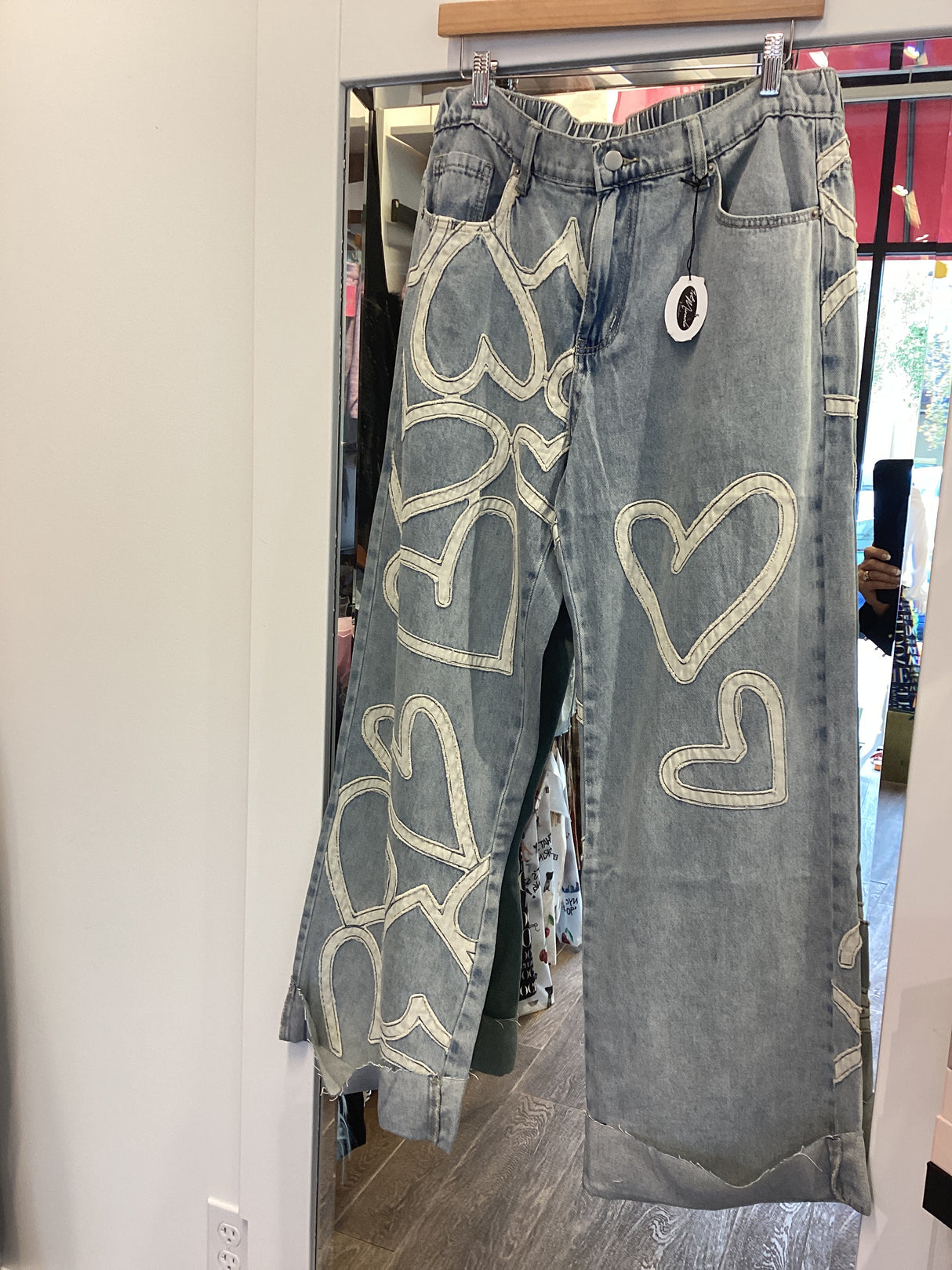 JP0769 Washed Heart Patch Denim