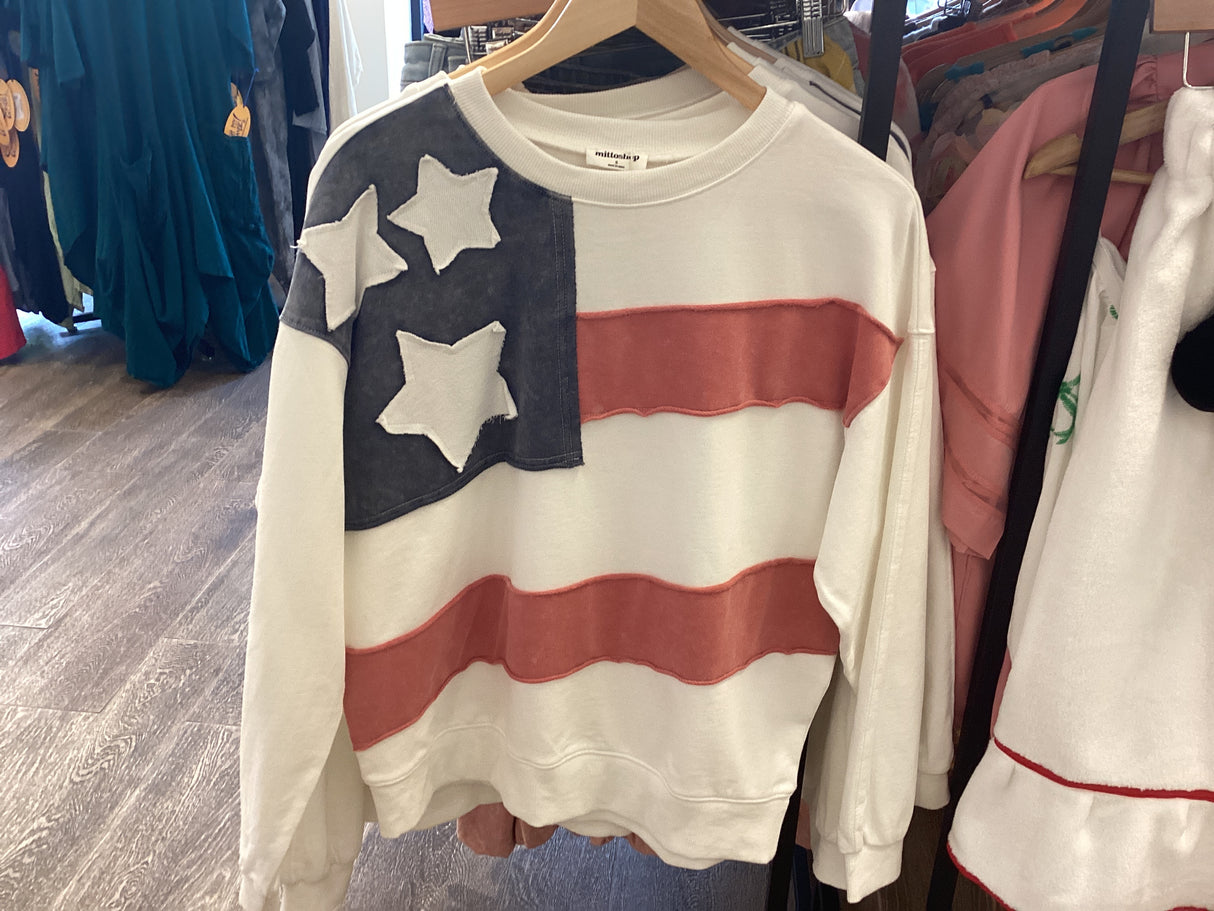 S15417 USA Flag Sweatshirt