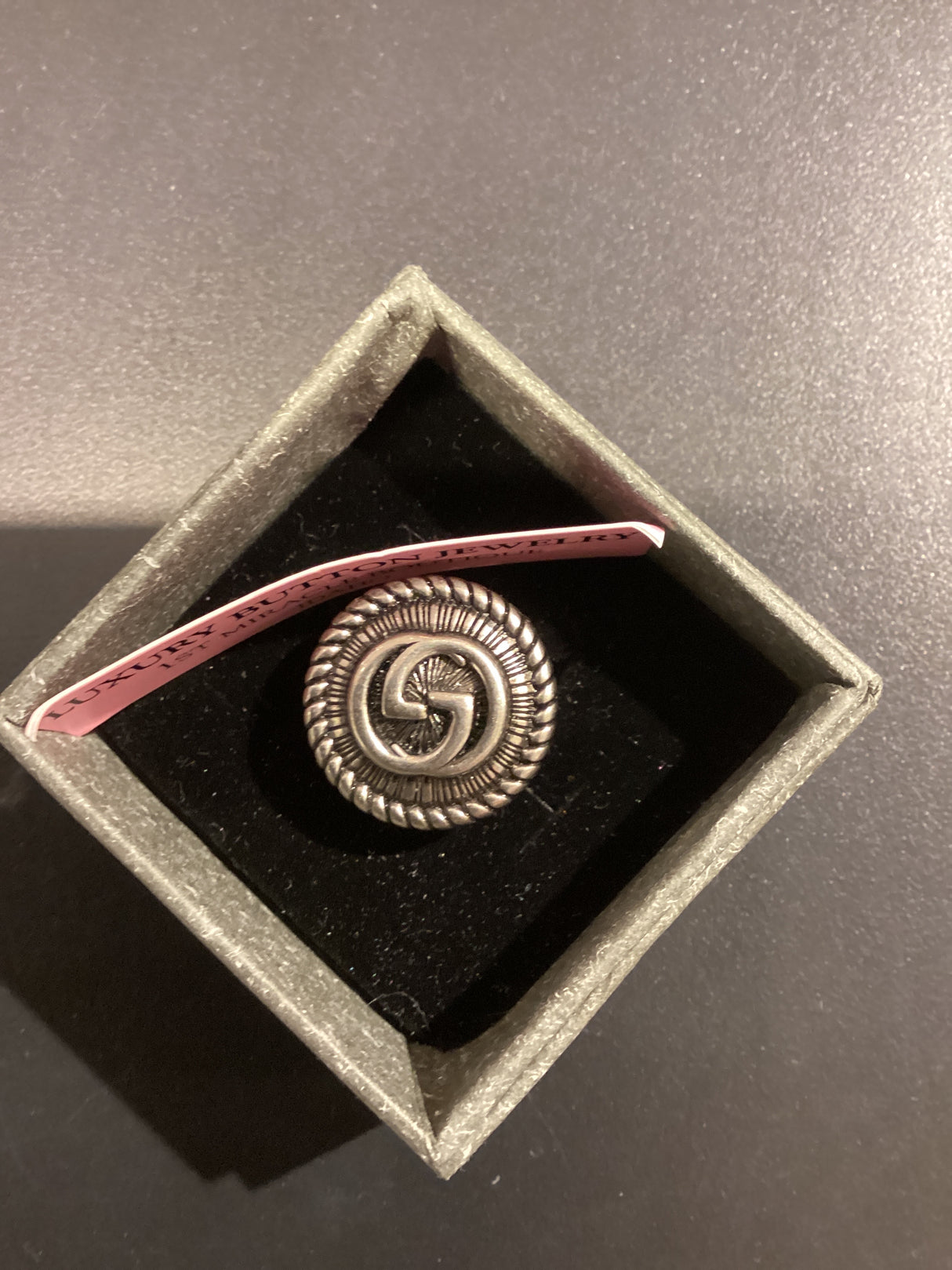 22V RING G BUTTON MATTE SILVER
