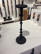 LG BLACK METAL CANDLESTICK