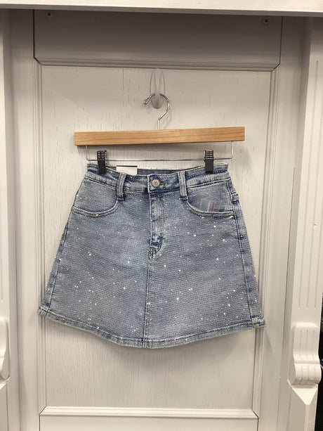 3730 Rhinestone Denim Skort