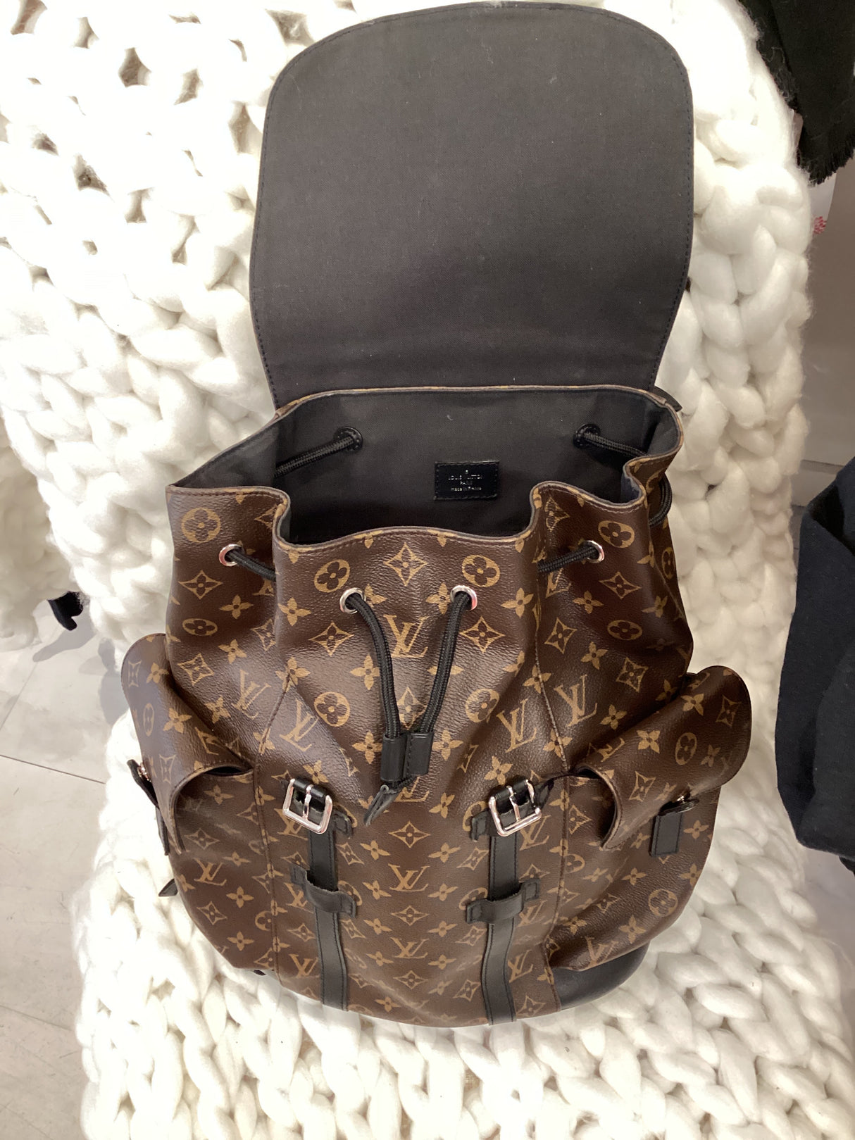 LV Canvas Backpack