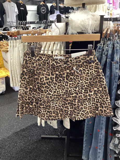 AM59595LPD - Leopard Mini Skirt