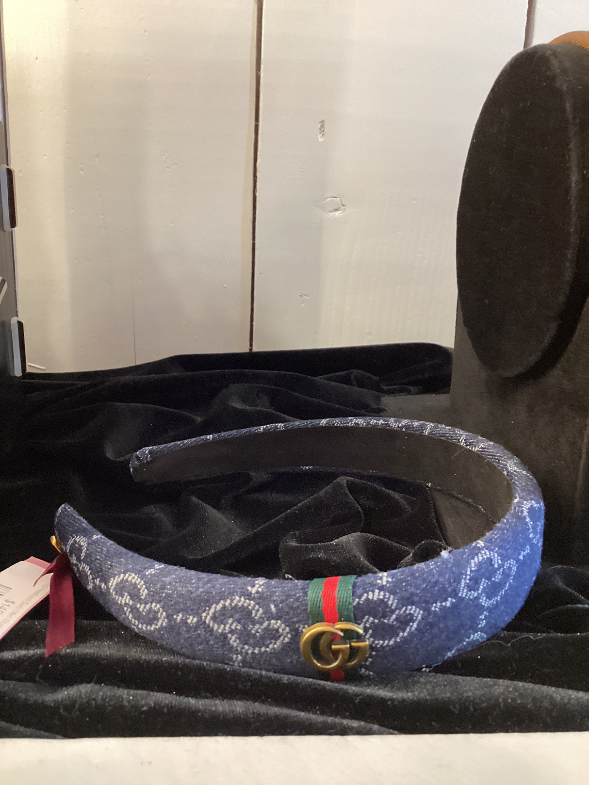 10G Headband Gucci Med Blue w/ accent Ribbon