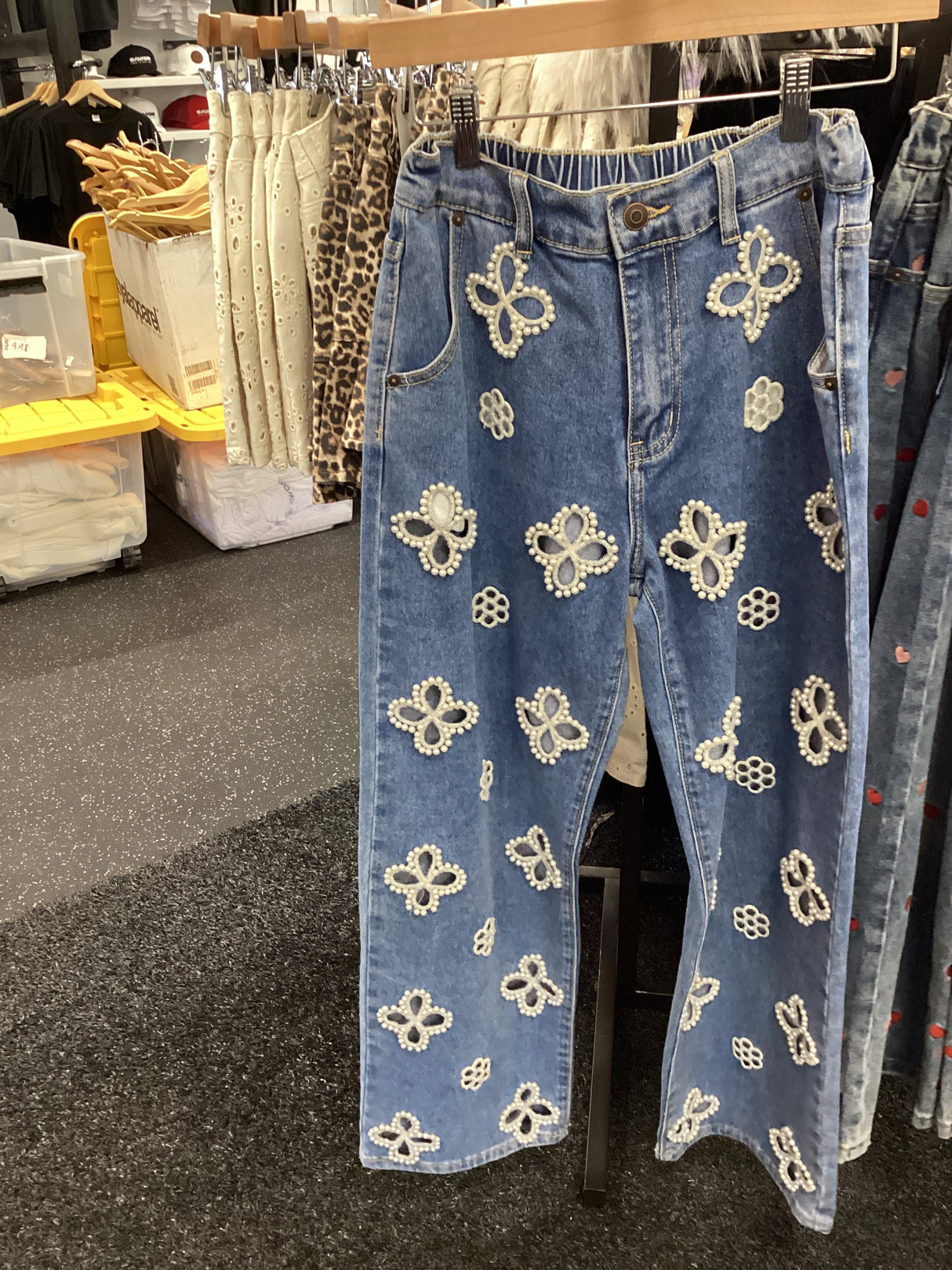 BP1156F High Rise Jeans W/Pearl