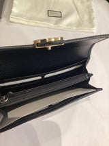 Gucci Brand New Black Icon Leather Gucci Wallet