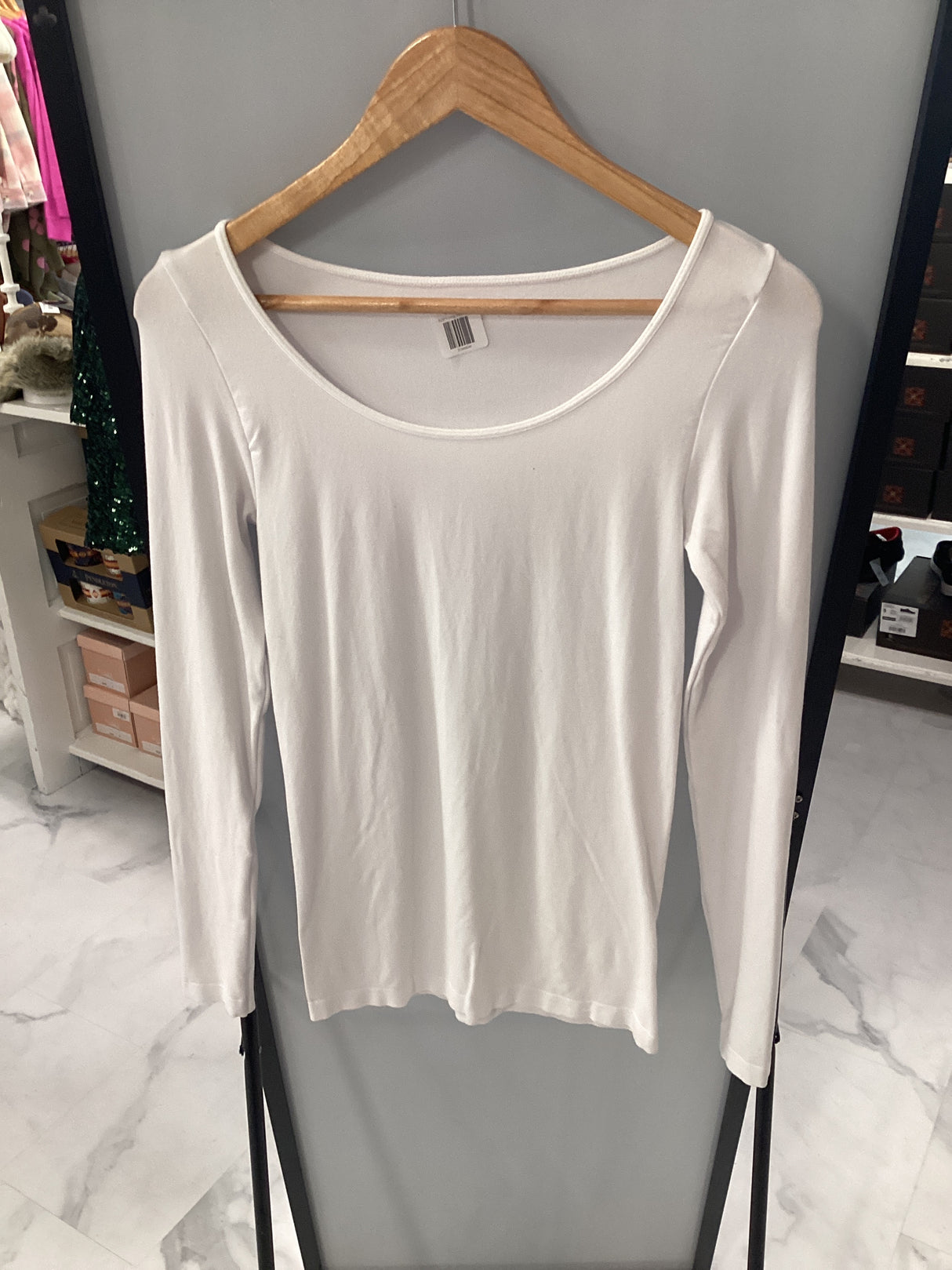 S2071 Long Sleeve Top-White