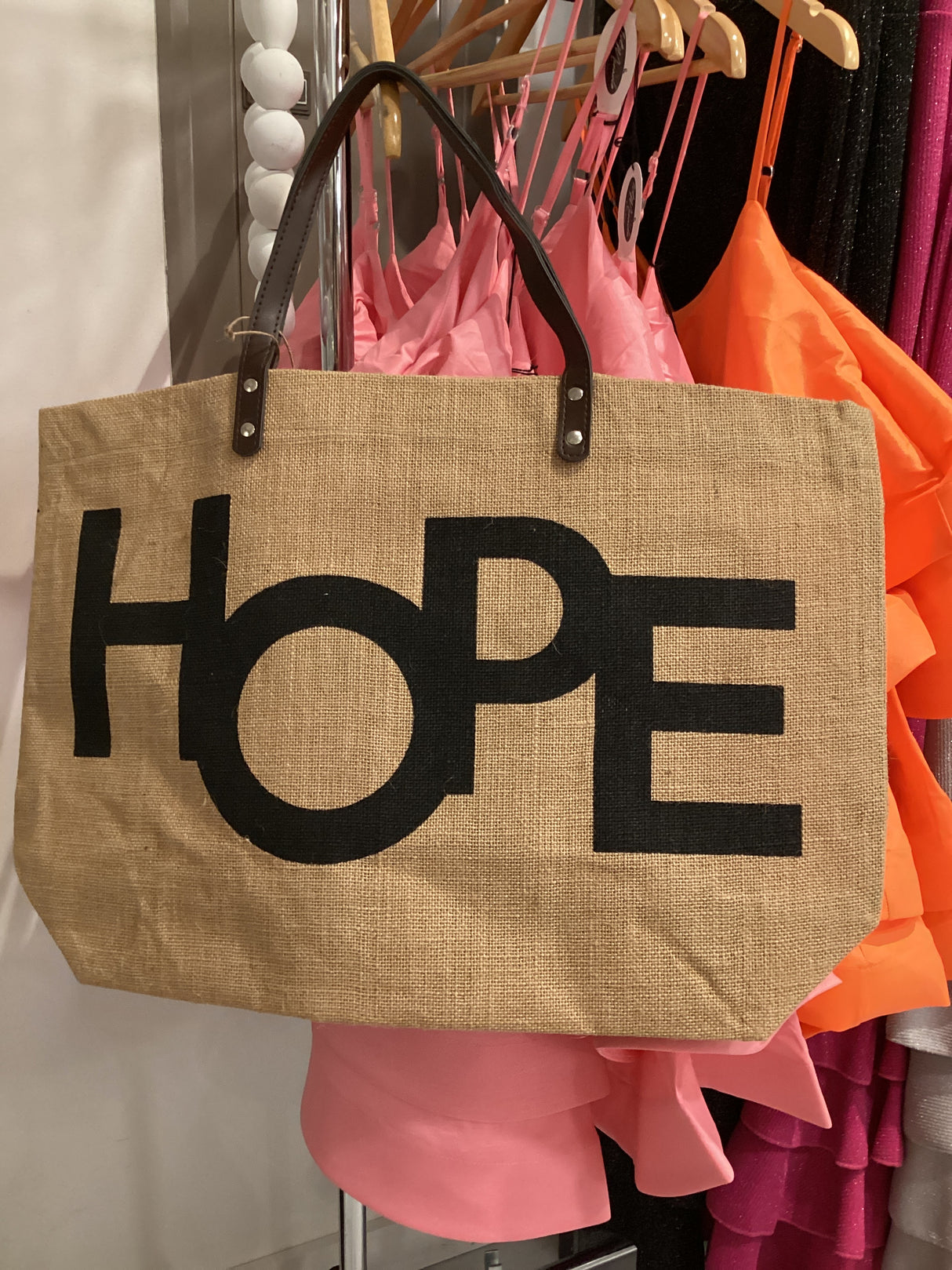 Jute Tote Bag-Hope