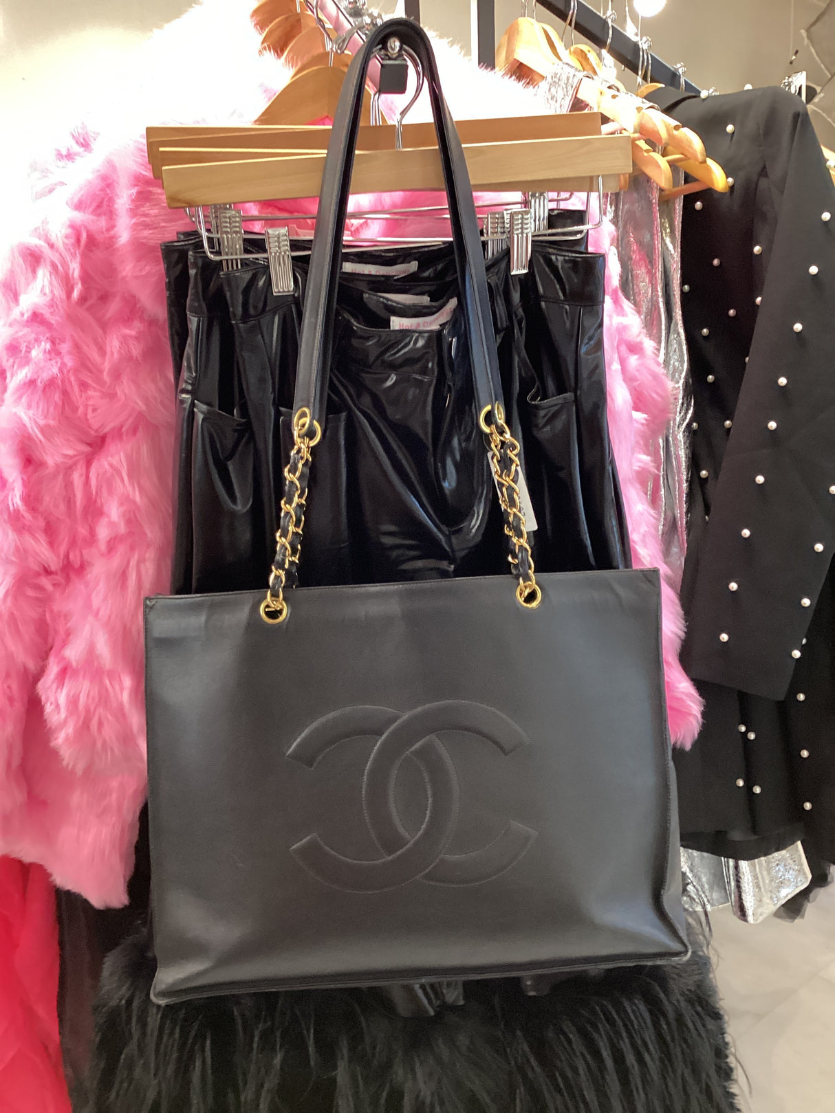 Chanel Coco Leather Chain Tote