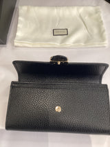 Gucci Brand New Black Icon Leather Gucci Wallet