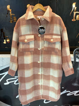 MJK6052K Plaid Long Shirt jacket