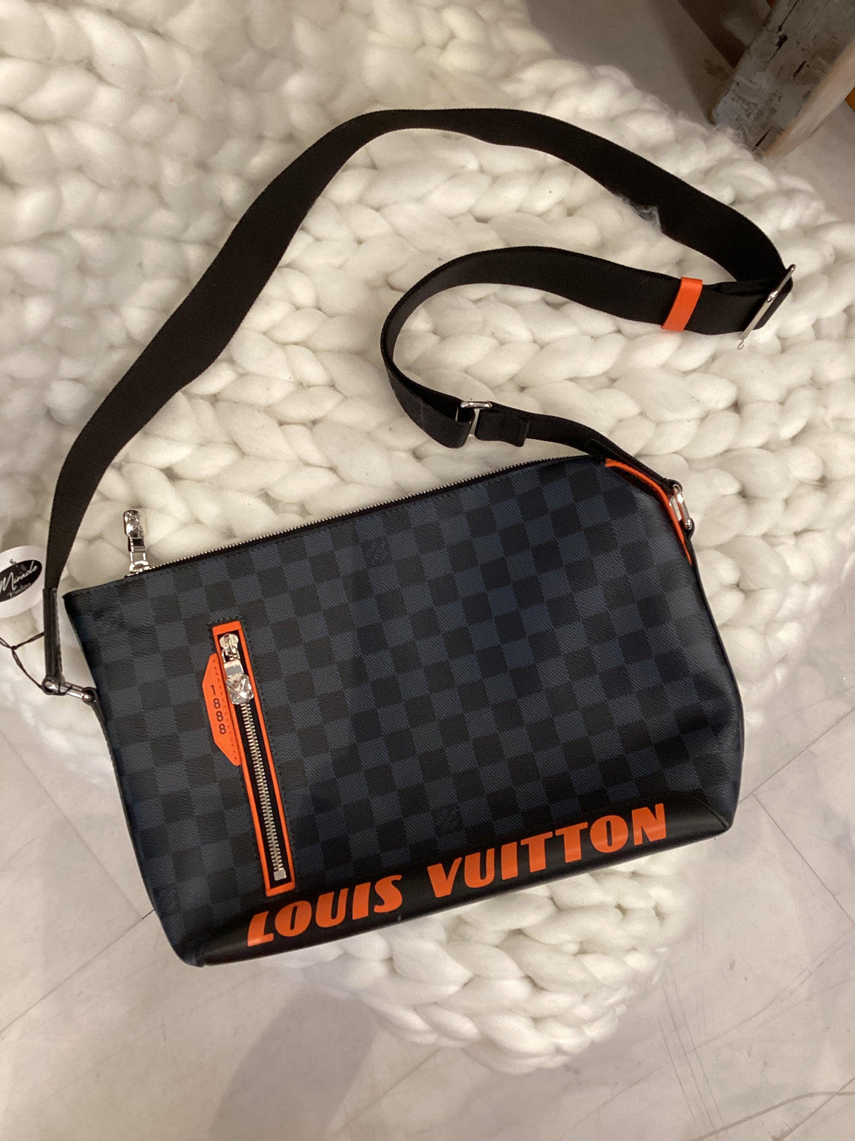 LV Damier and Orange Messenger