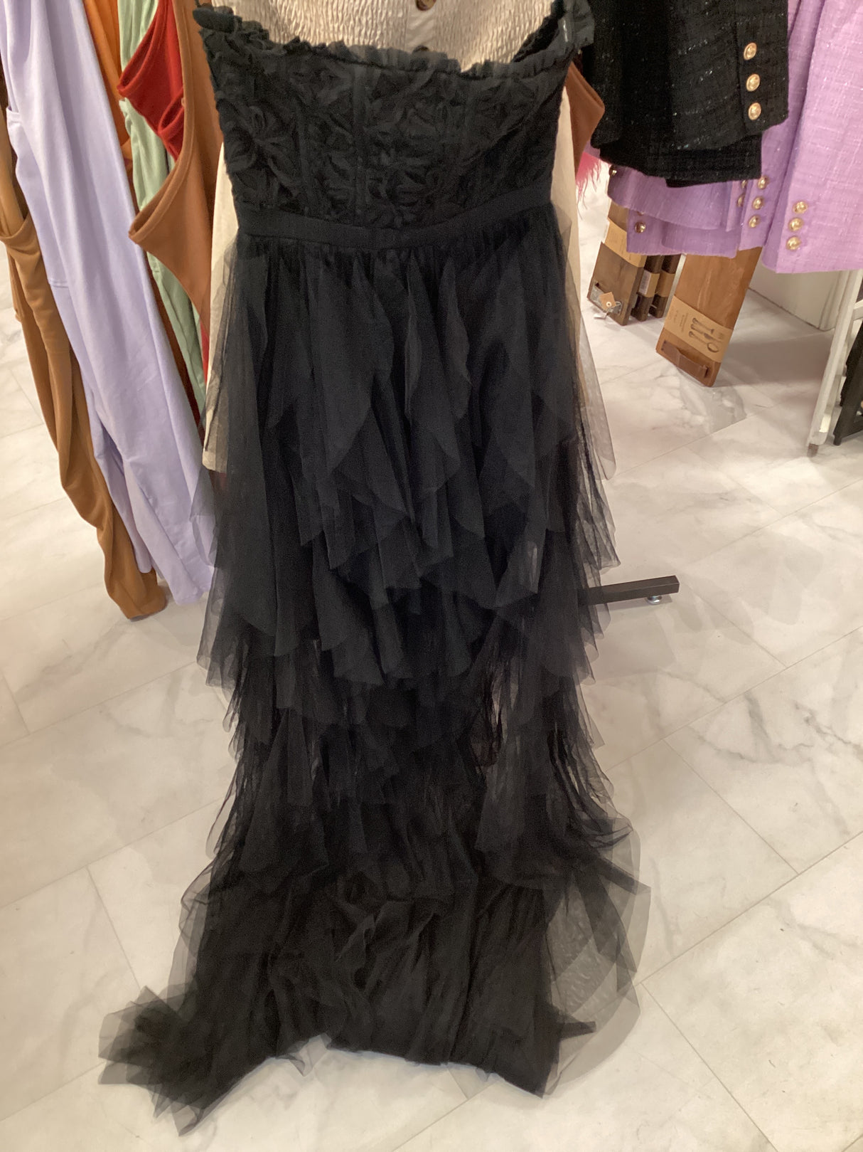 ID7934 Strapless Tulle Dress