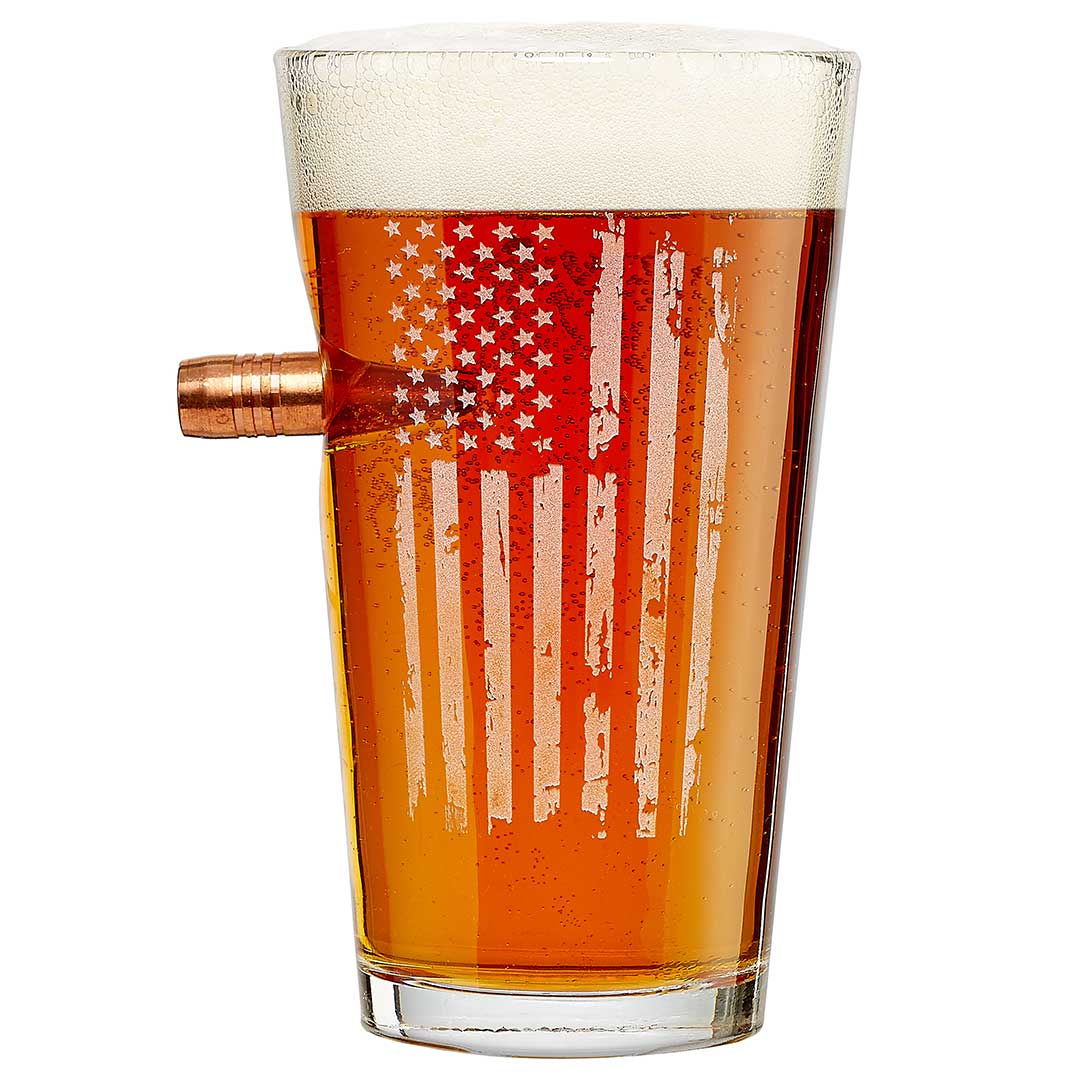 Ben Shot Patriotic Pint Glass