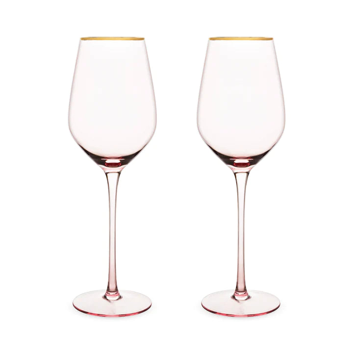 6163 Rose Crystal White Wine Glass Set by Twine