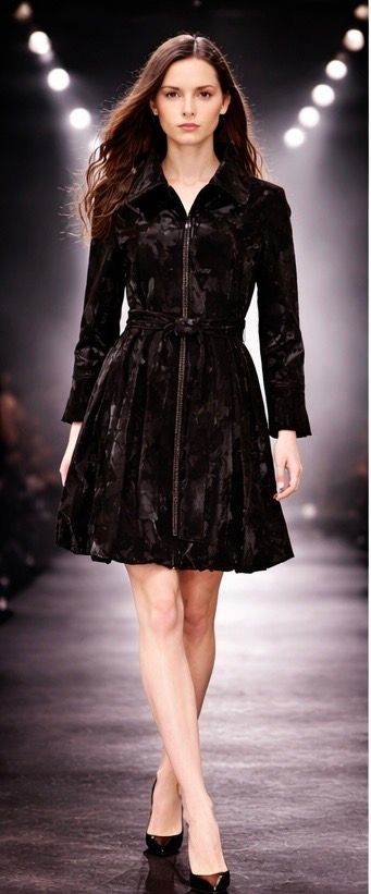 F26008 High Neck Zipper Front Coat/Dress