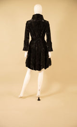 F26008 High Neck Zipper Front Coat/Dress