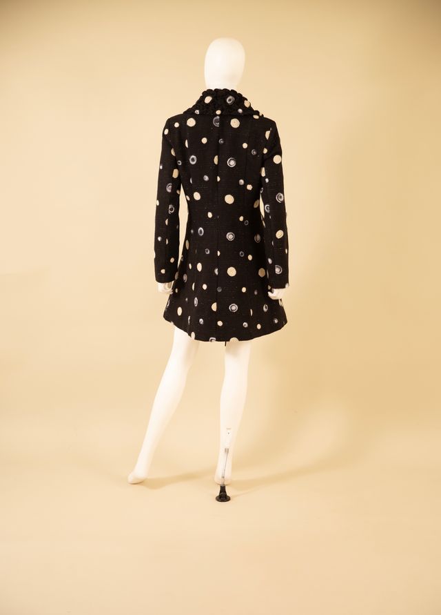 F26065 Emb Dots Button Coat/Dress