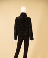 F26011 Wired Collar Button Front Jkt