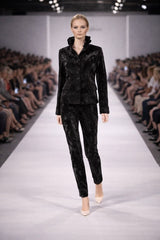 F26011 Wired Collar Button Front Jkt
