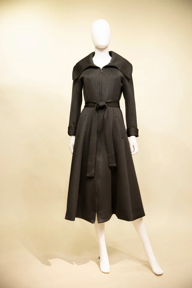 F23027 Knit Jacquard Long Dress