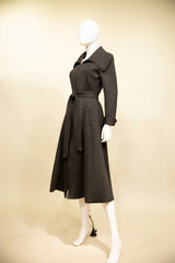 F23027 Knit Jacquard Long Dress
