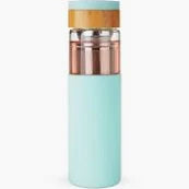 10866/10868 Dana Glass Travel Mug Lavender/Turquoise by Pinky Up