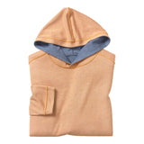 74-9115 Reversible Knit Hoodie-Navy/Orange by Johnston & Murphy