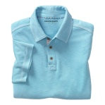 07403987 Vintage Slub Polo-Turquoise