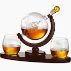 5401 Globe Decanter & Whiskey Tumblers Set by Viski