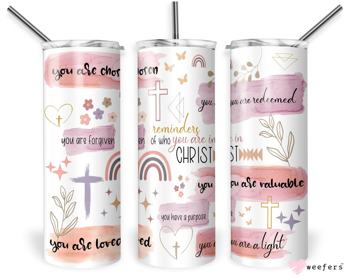 Christian Daily Inspirational Coffee Cup - 20oz Tall Skinny Tumbler with Lid