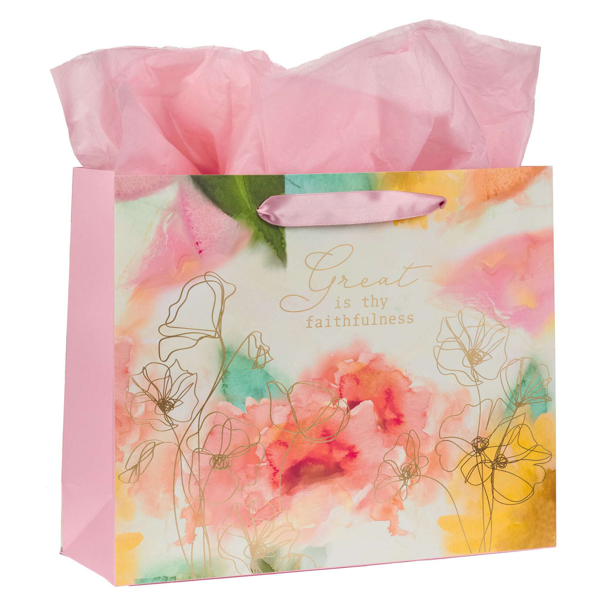 Pastel Meadow Large Landscape Gift Bag with Card