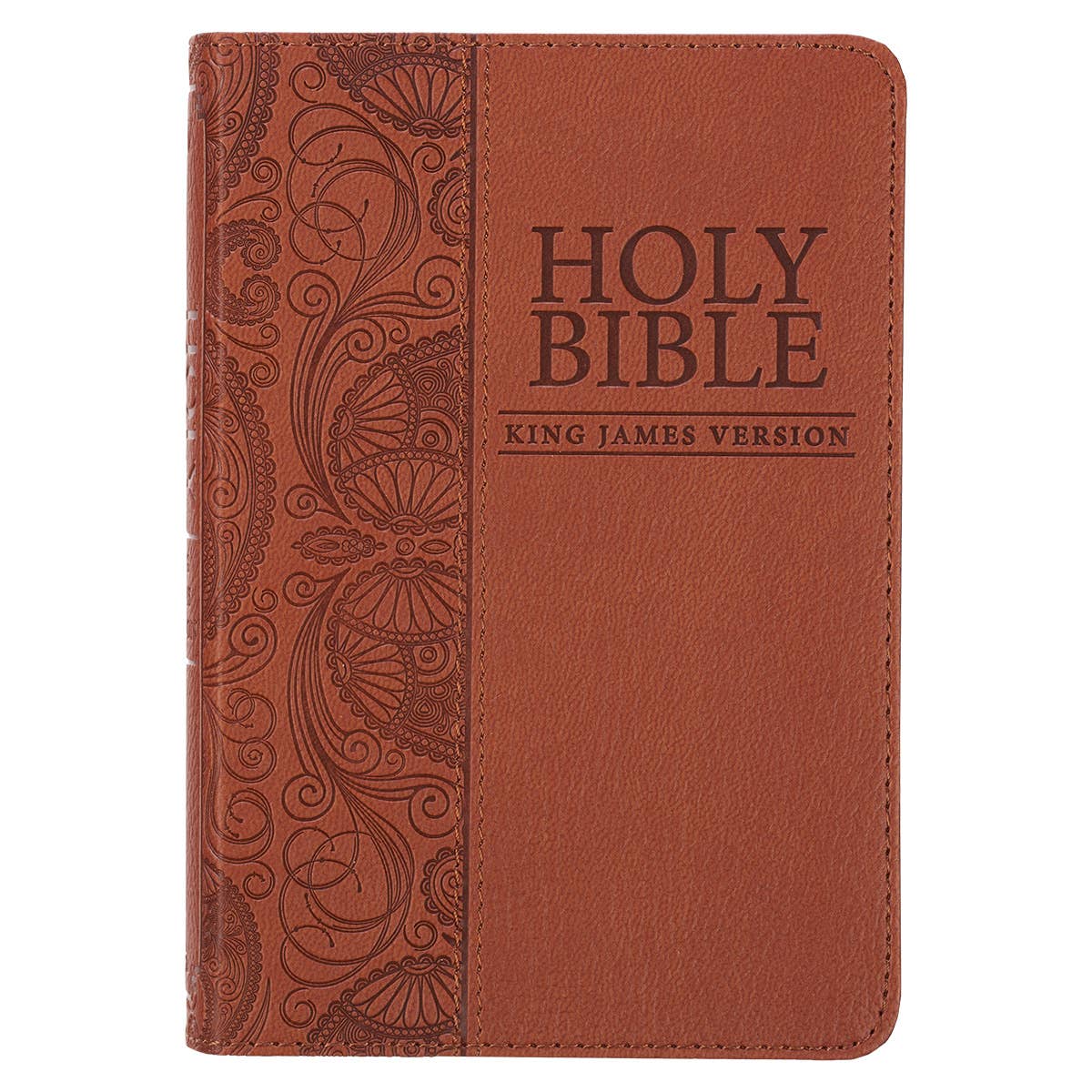 Toffee Brown Faux Leather King James Version Mini Pocket Bible