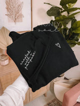 Created With A Purpose Embroidered Sweatshirt: Black
