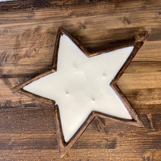 Star Wood Candle