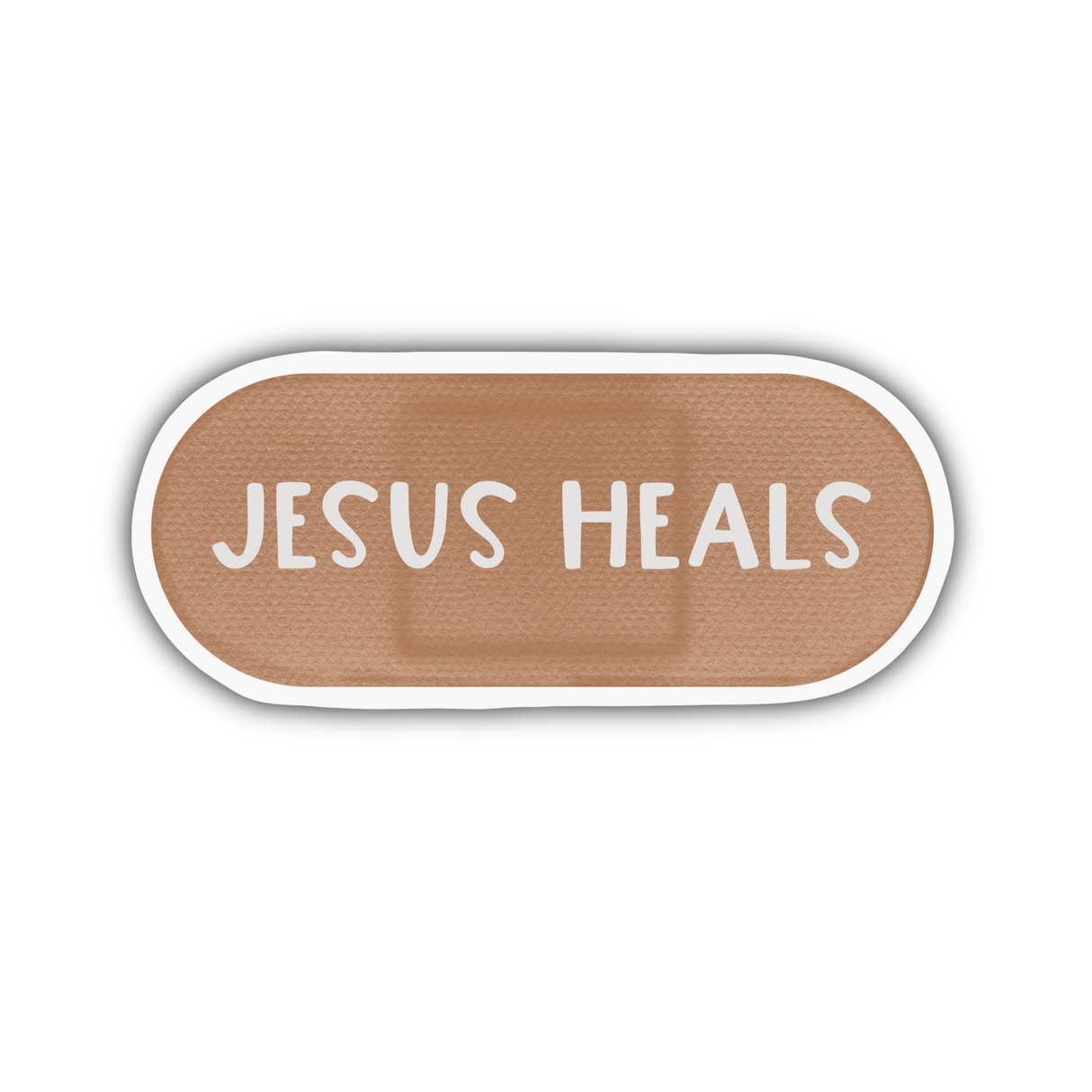 Jesus Heals Sticker, Bandaid Sticker