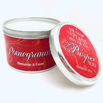 Pomegranate - 6oz Tin Candle