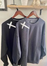 Jesus has my Back - Sweatshirt: Gray