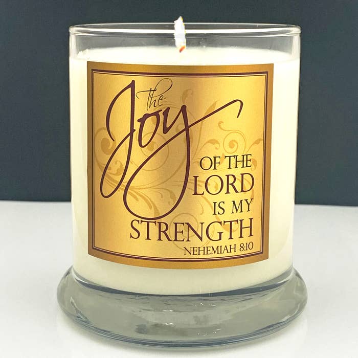 Hyssop 9oz Glass Candle - Joy Is My Strength