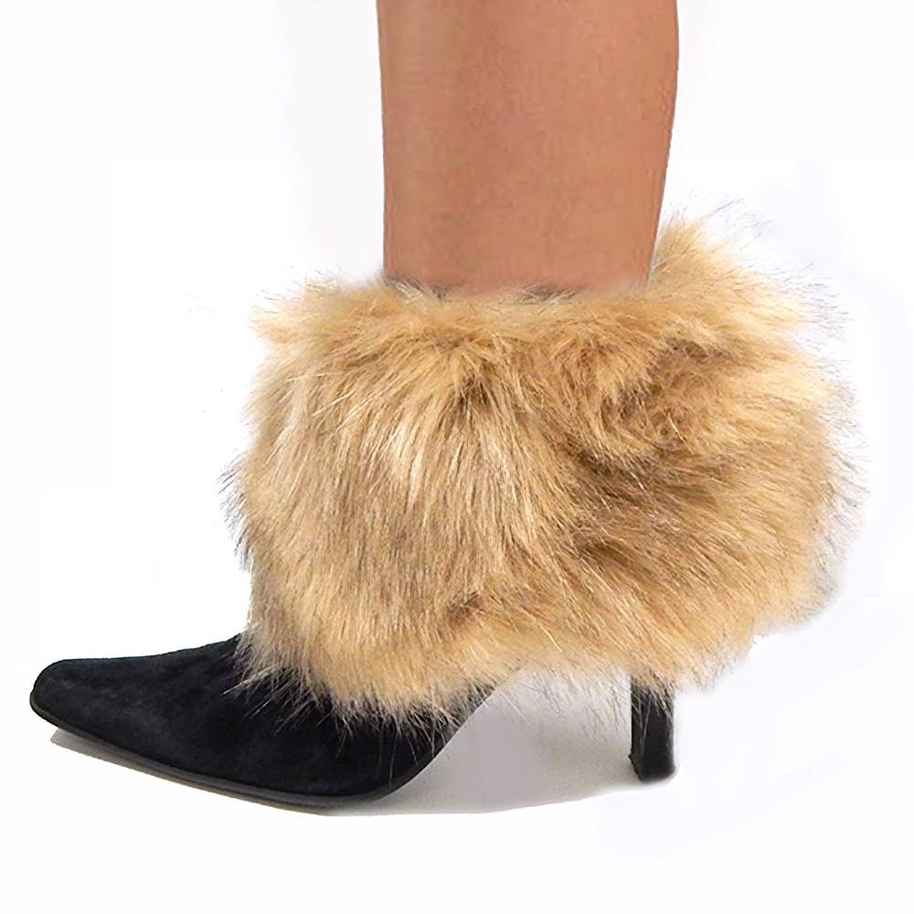 Long Faux Fur Ankle Warmer