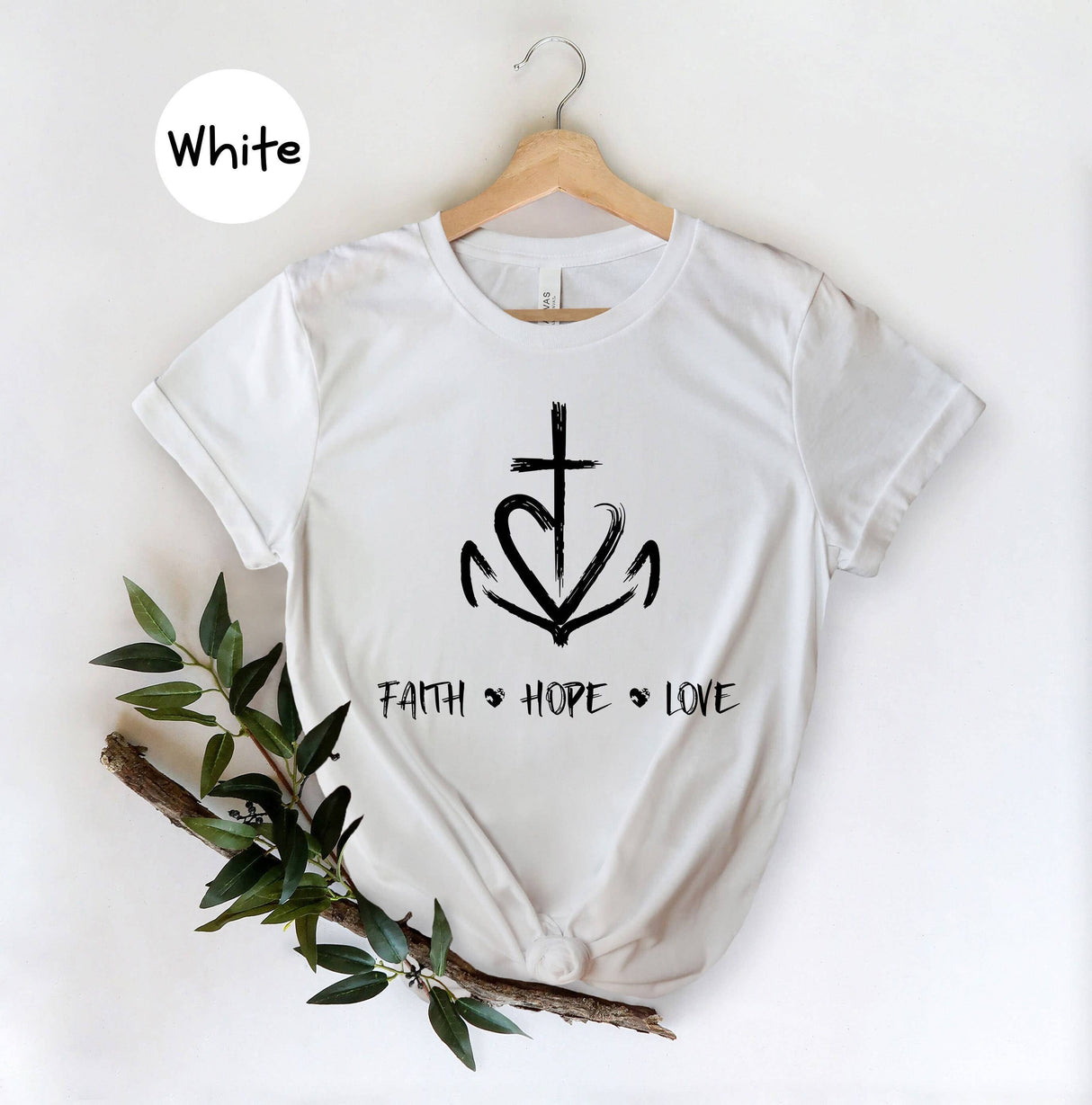 Faith Hope Love Shirt, Cross Heart Shirt C2533